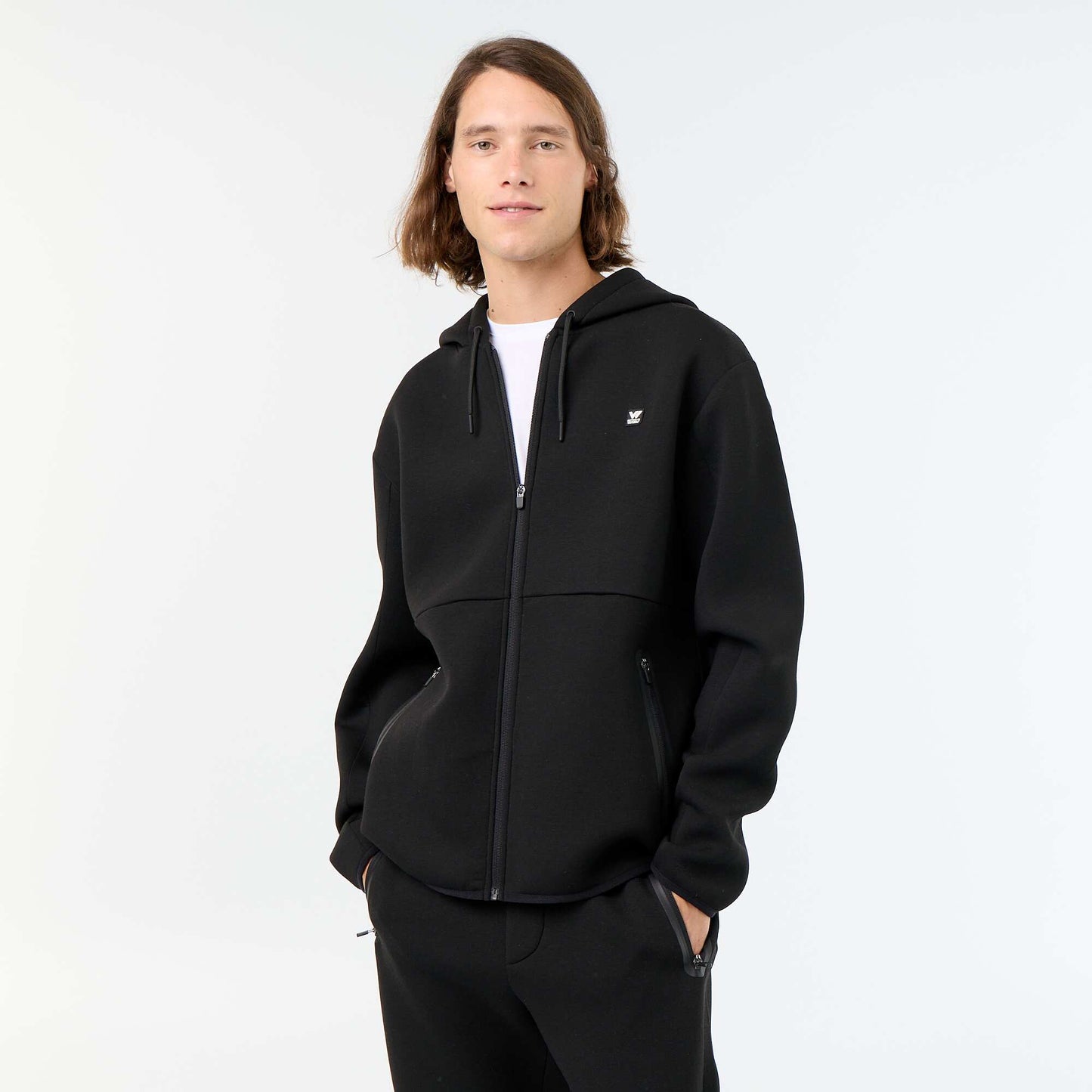 Sweat type néoprène à capuche NOIR