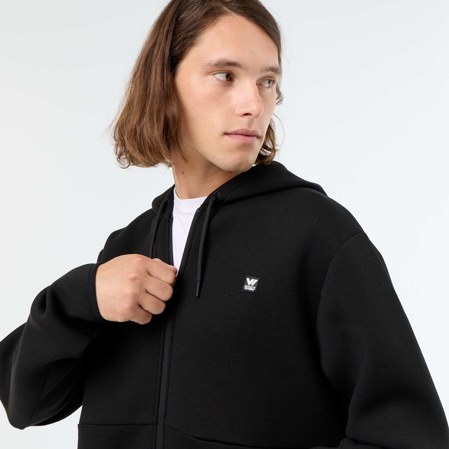 Sweat type néoprène à capuche NOIR