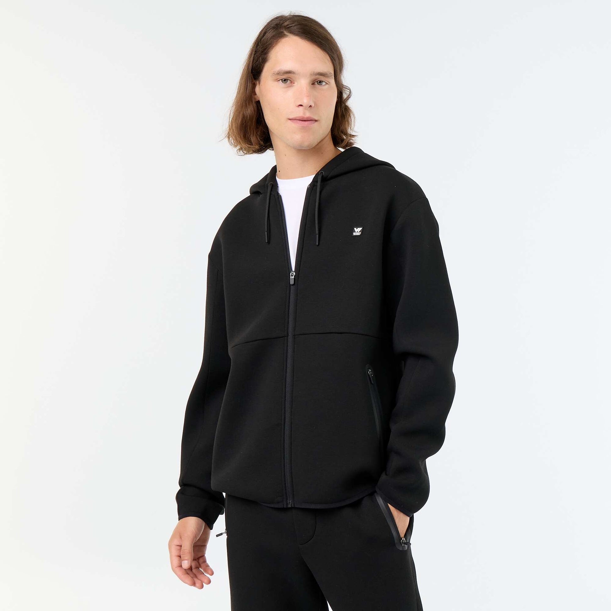 Sweat type néoprène à capuche NOIR