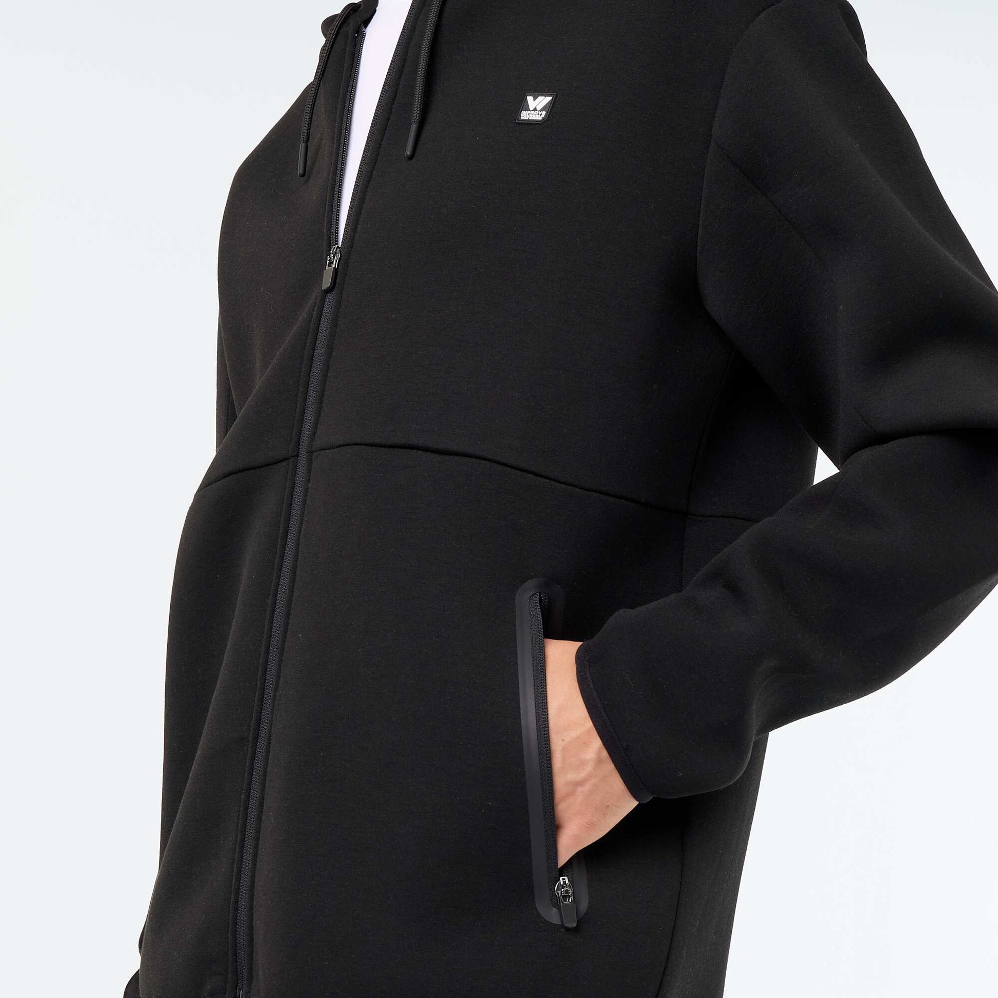 Sweat type néoprène à capuche NOIR