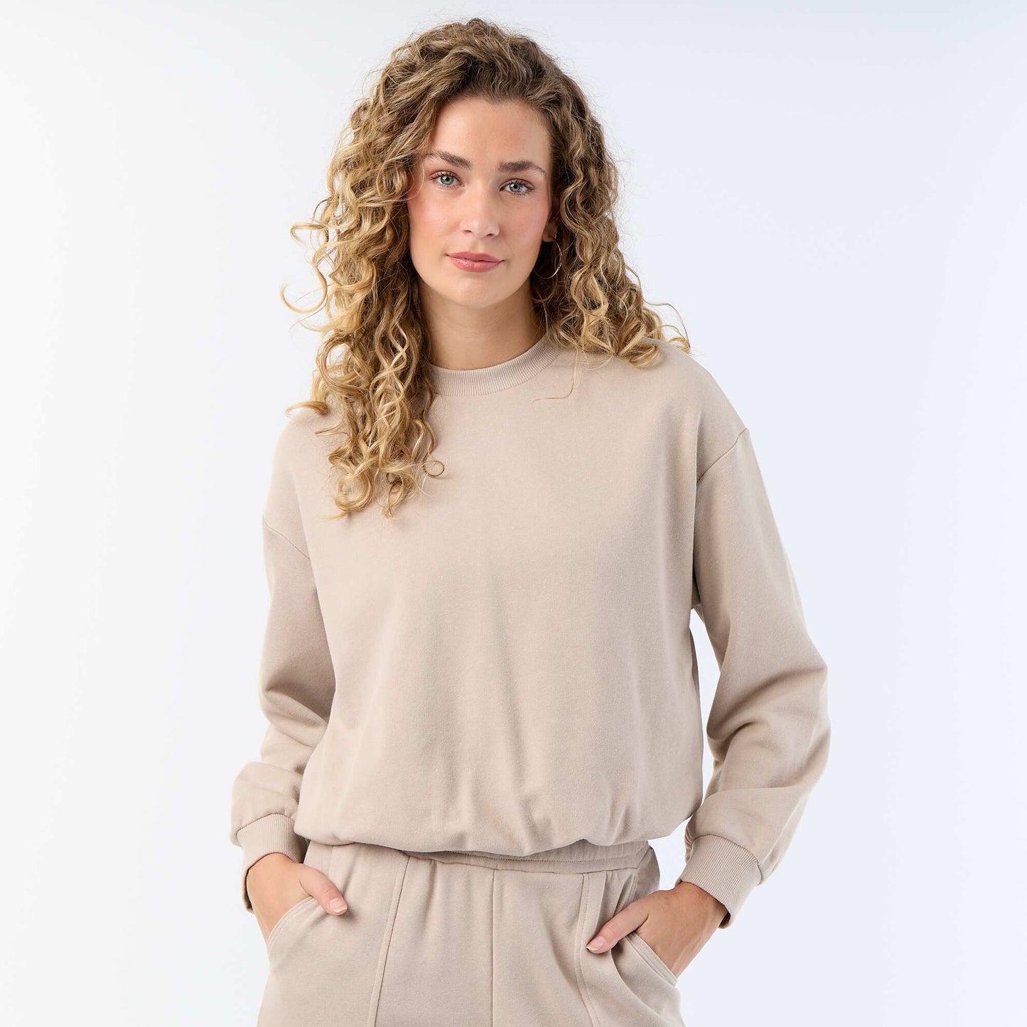 Sweat boule en french terry BEIGE