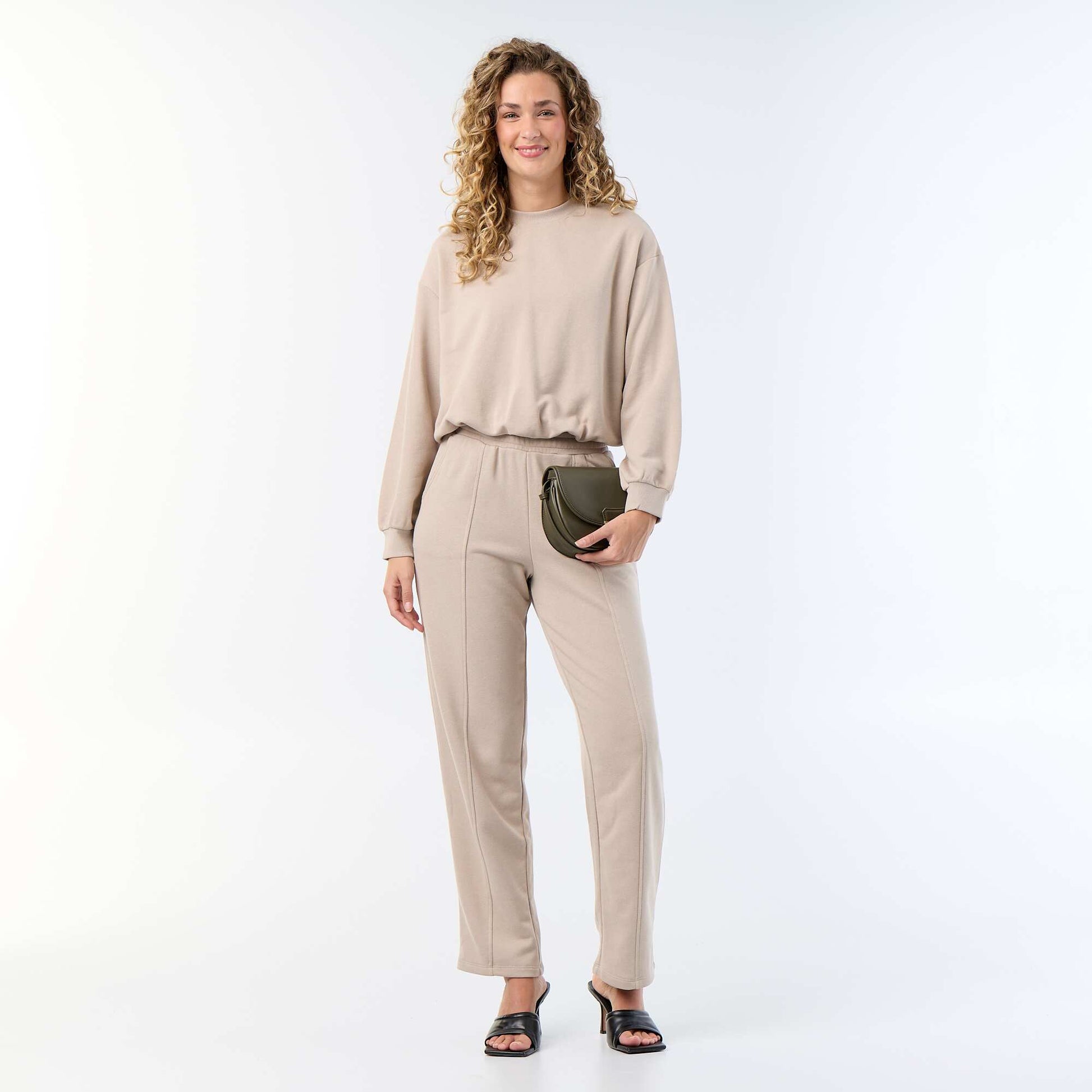 Sweat boule en french terry BEIGE