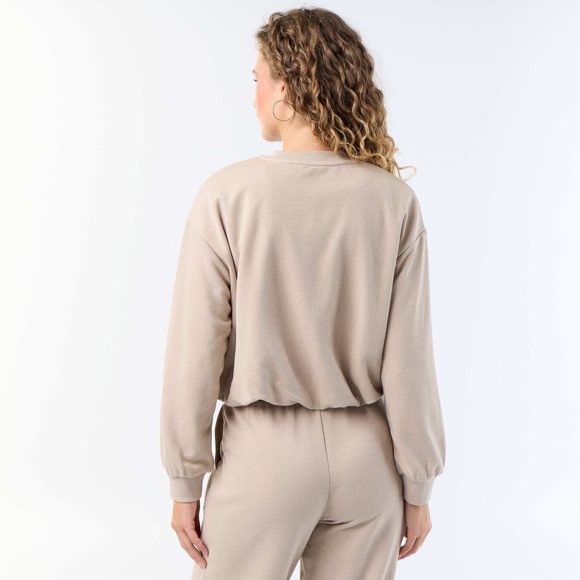 Sweat boule en french terry BEIGE