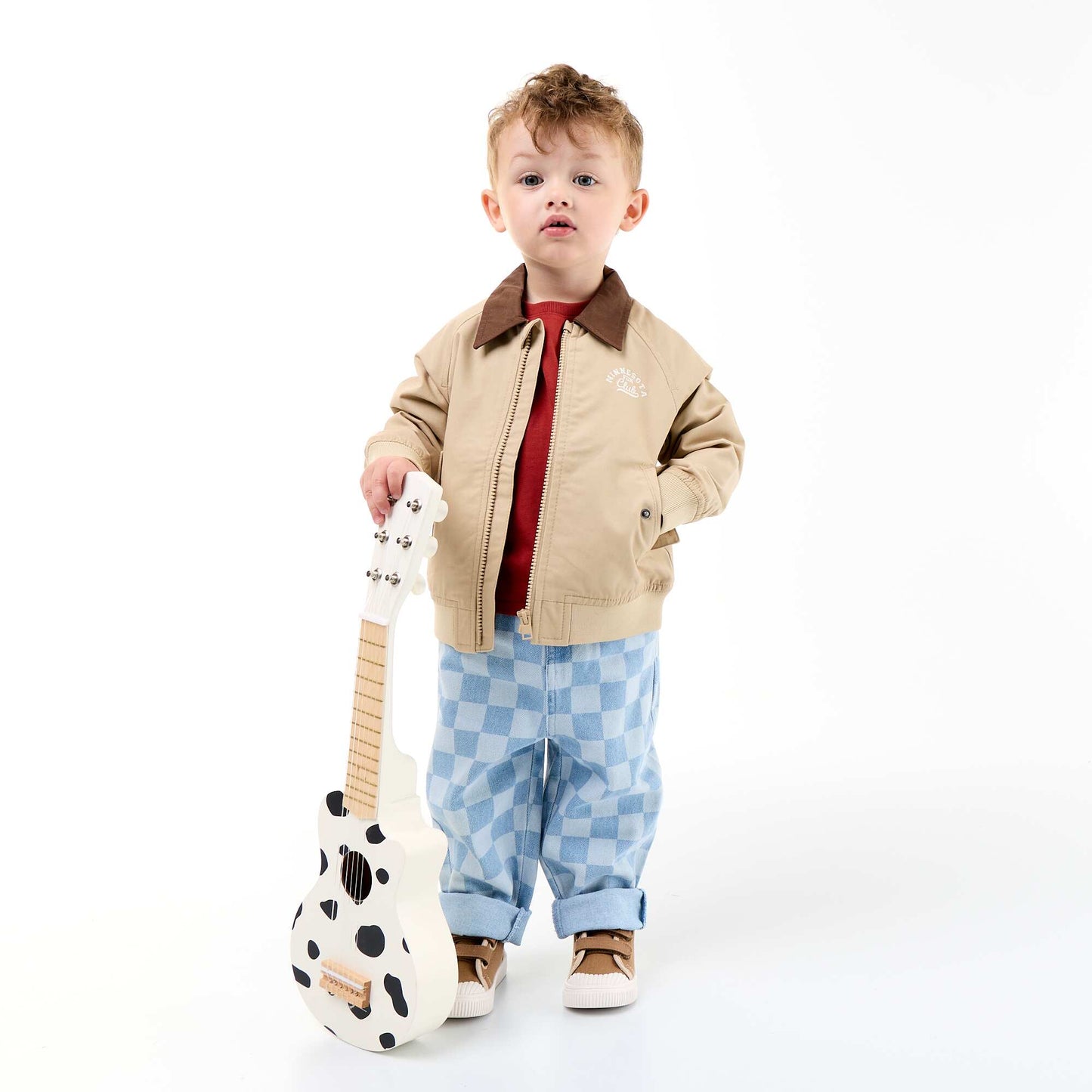 Blouson zippée avec col contrastant BEIGE