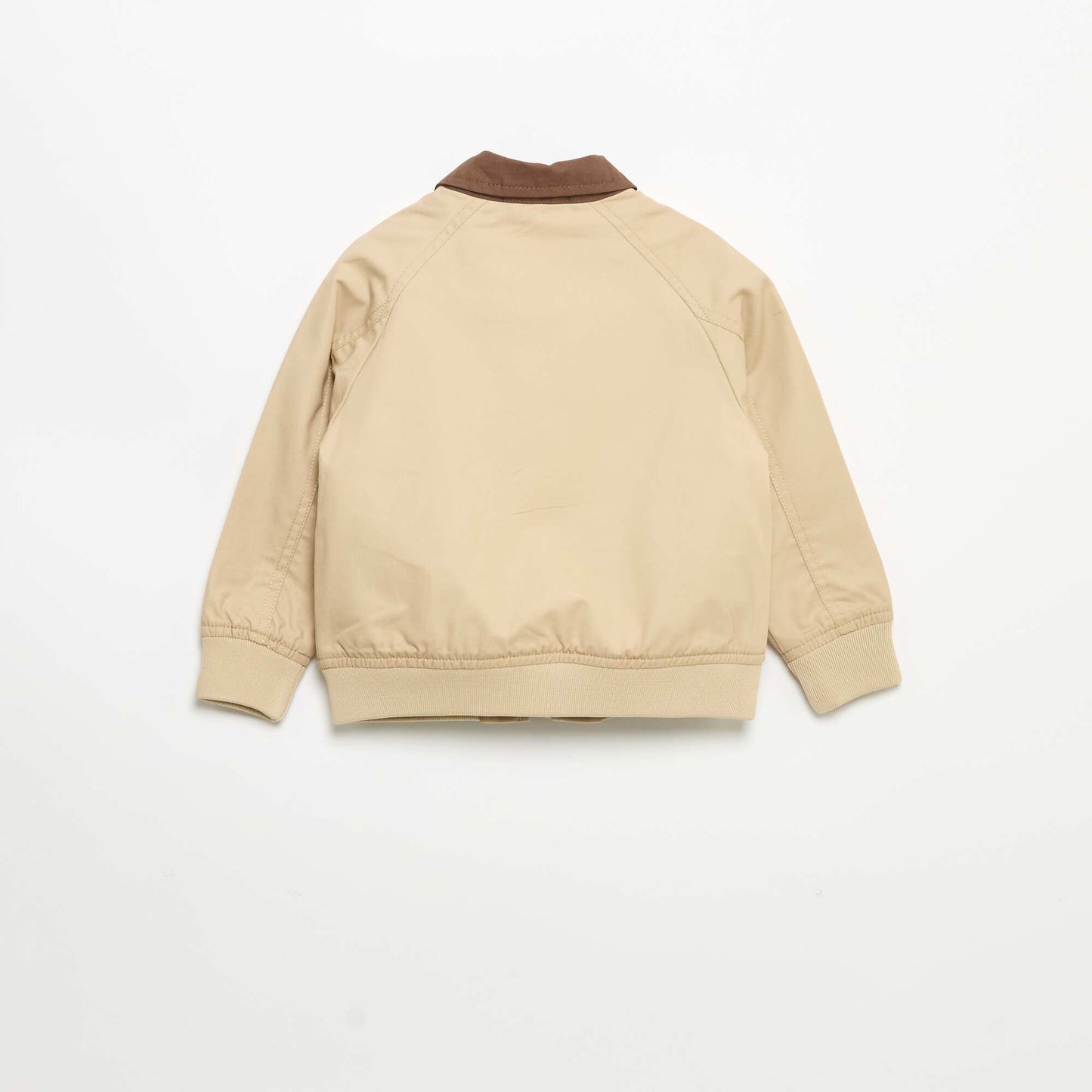 Blouson zippée avec col contrastant BEIGE