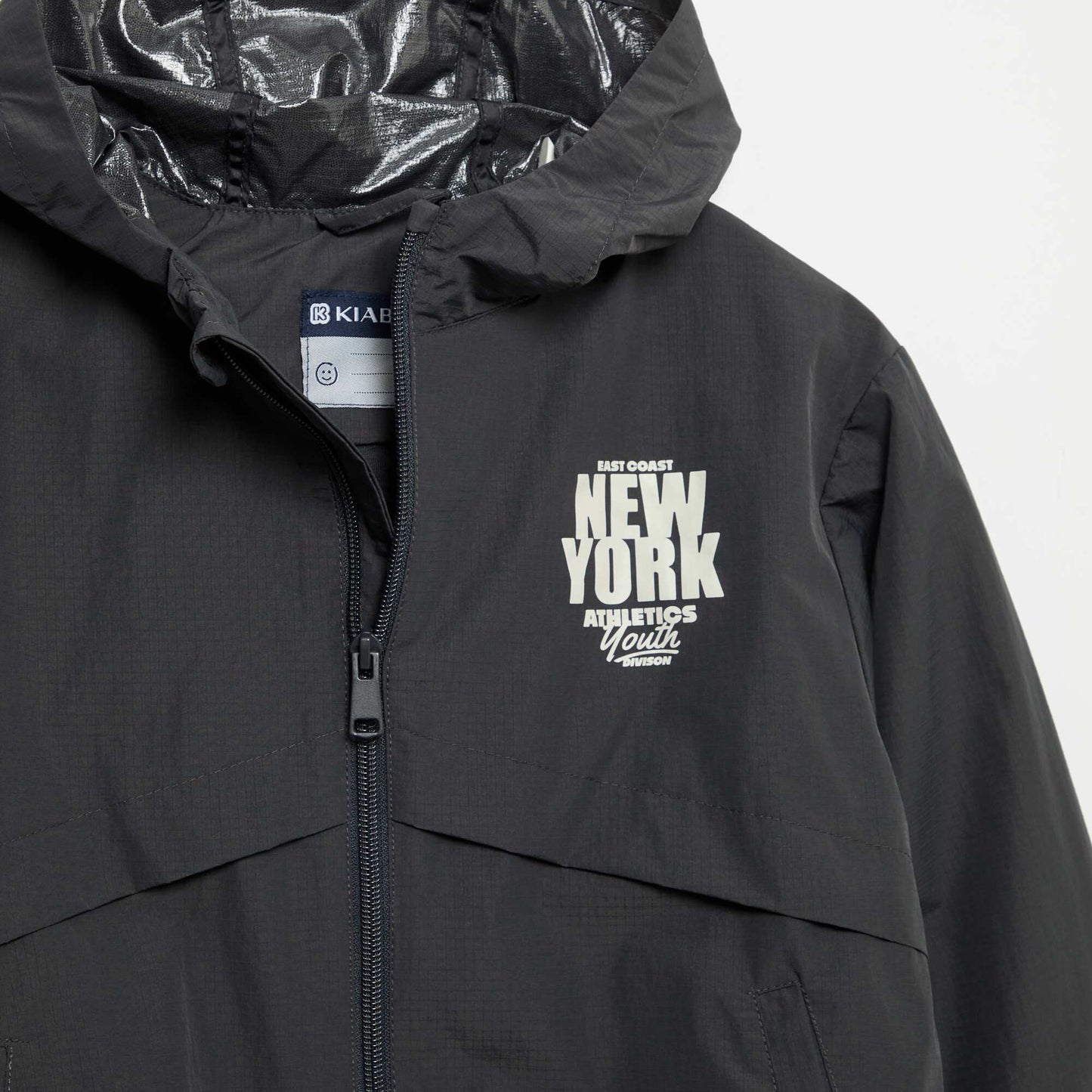 Blouson coupe-vent à capuche NOIR