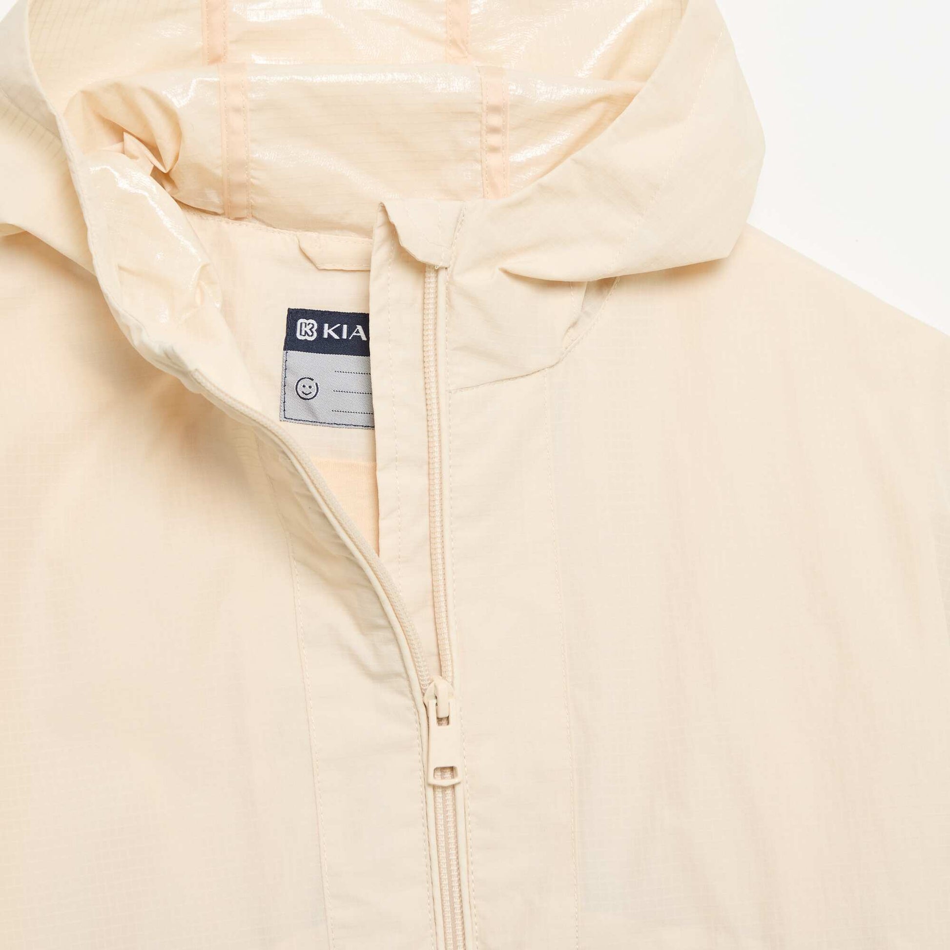 Blouson coupe-vent à capuche BEIGE
