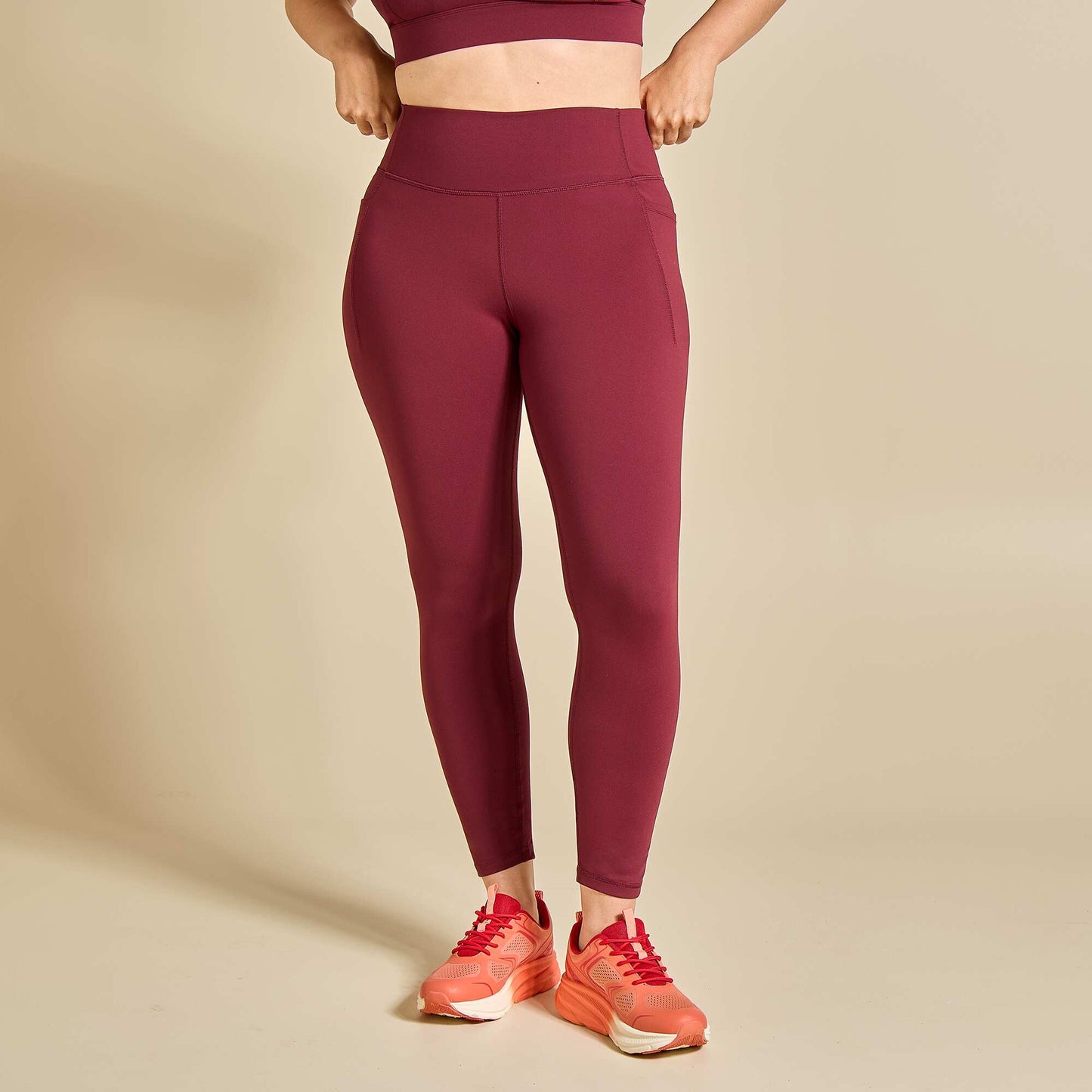 Legging de sport avec poches ROUGE