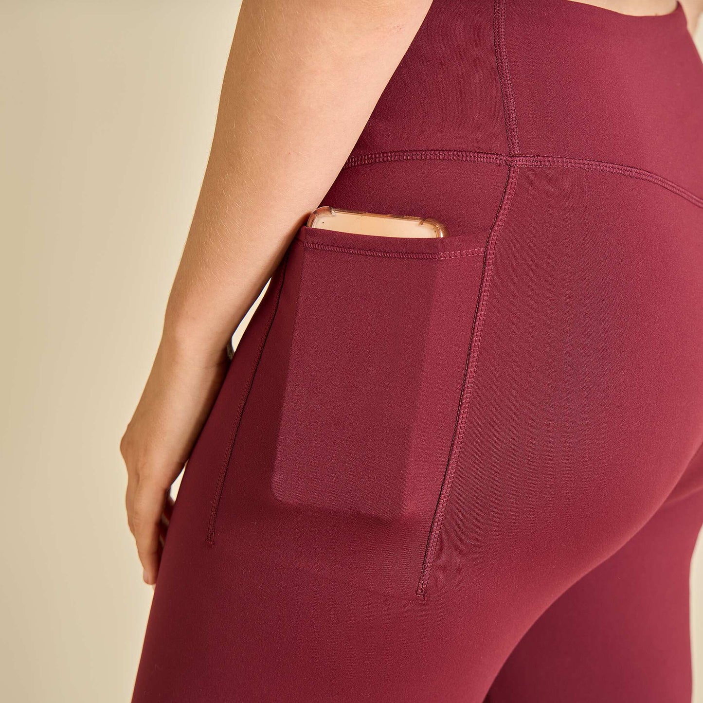 Legging de sport avec poches ROUGE