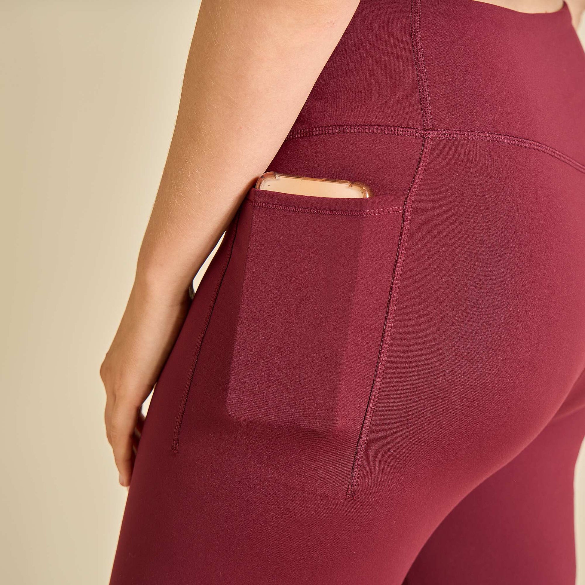 Legging de sport avec poches ROUGE