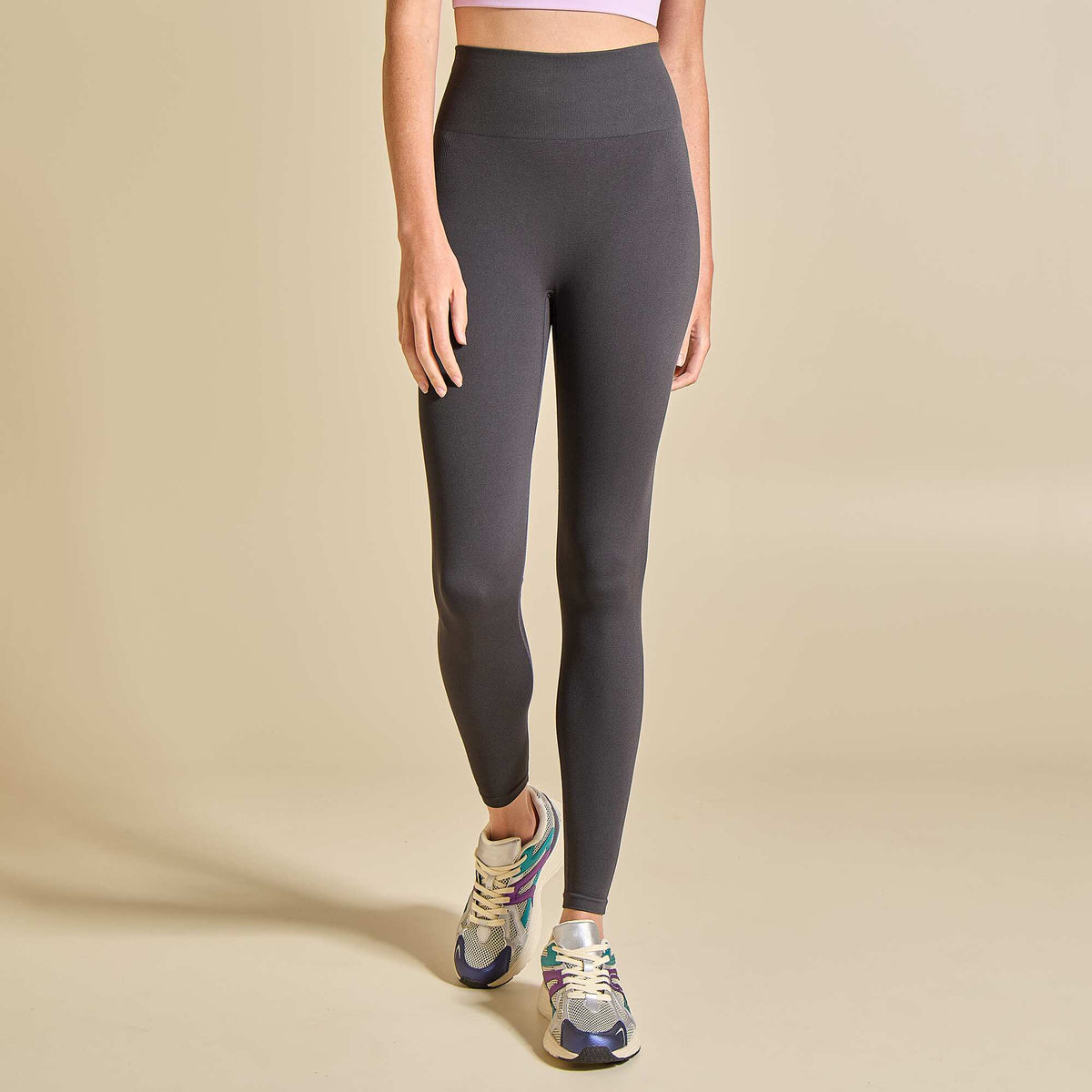 Legging de sport en rib NOIR
