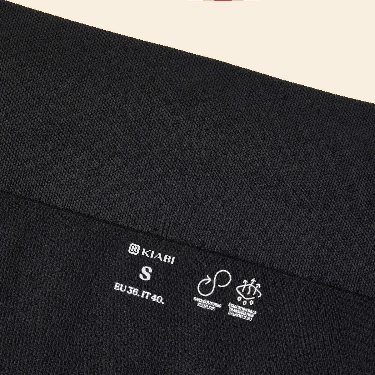 Legging de sport en rib NOIR
