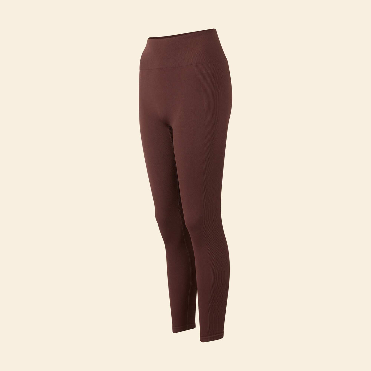 Legging de sport en rib MARRON