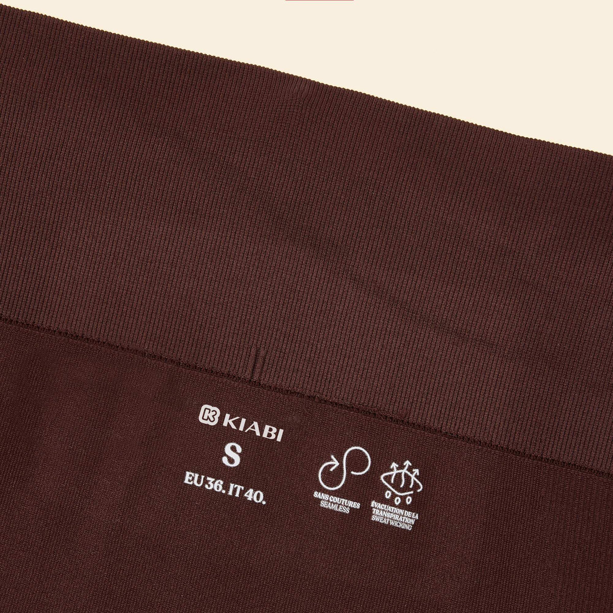 Legging de sport en rib MARRON