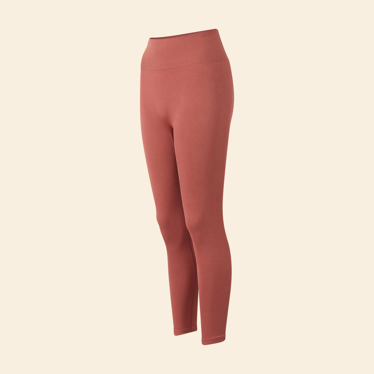Legging de sport en rib MARRON