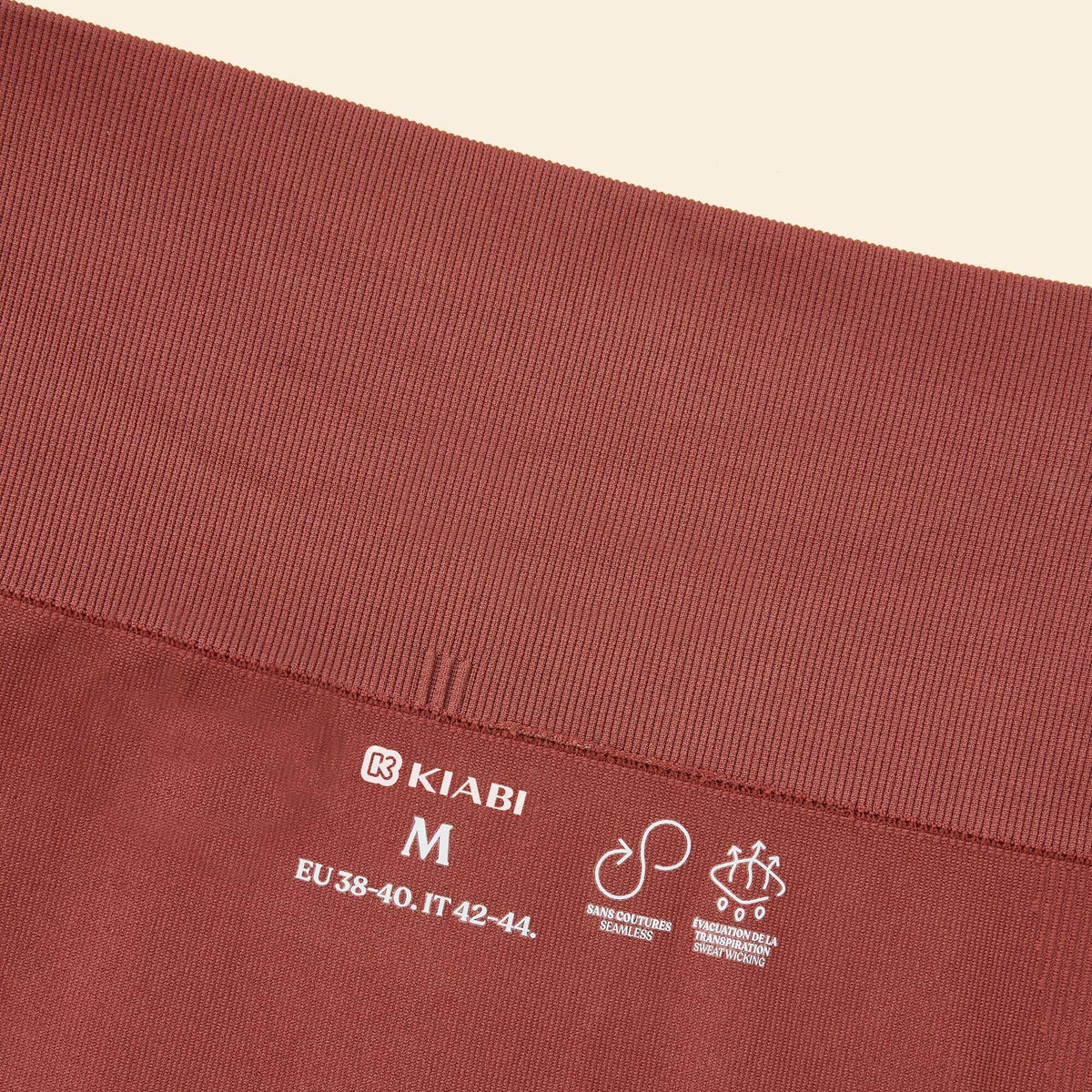 Legging de sport en rib MARRON