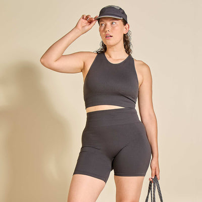 Cycliste de sport en rib NOIR