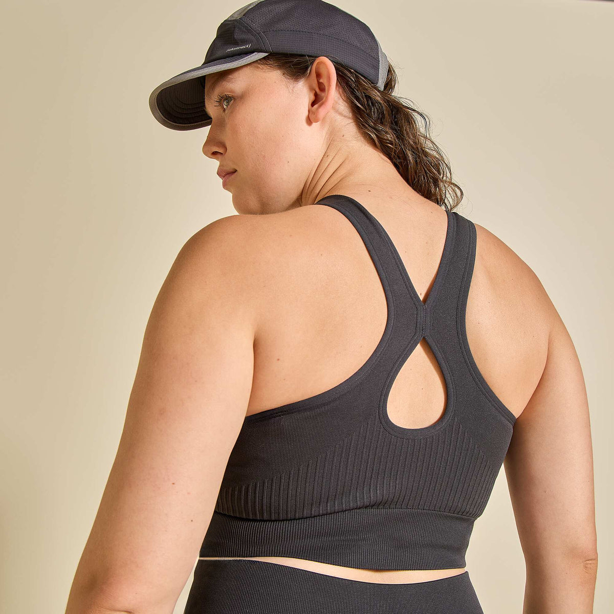 Brassière de sport sans coutures NOIR