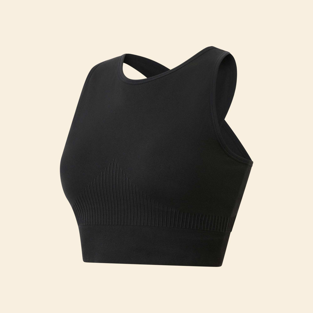 Brassière de sport sans coutures NOIR
