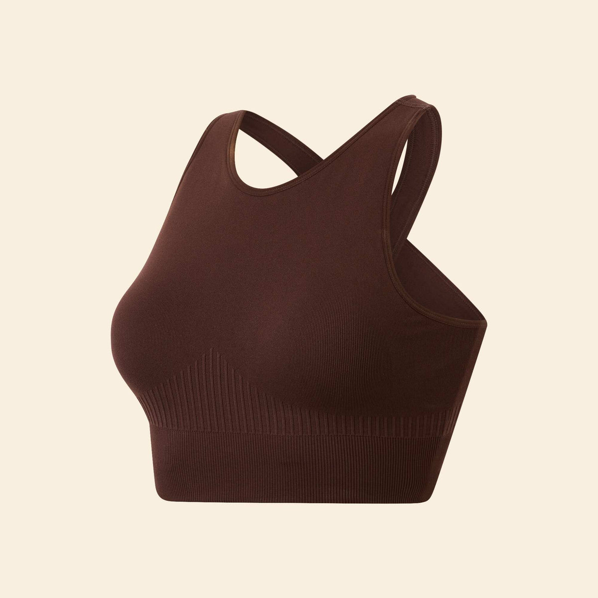 Brassière de sport sans coutures MARRON
