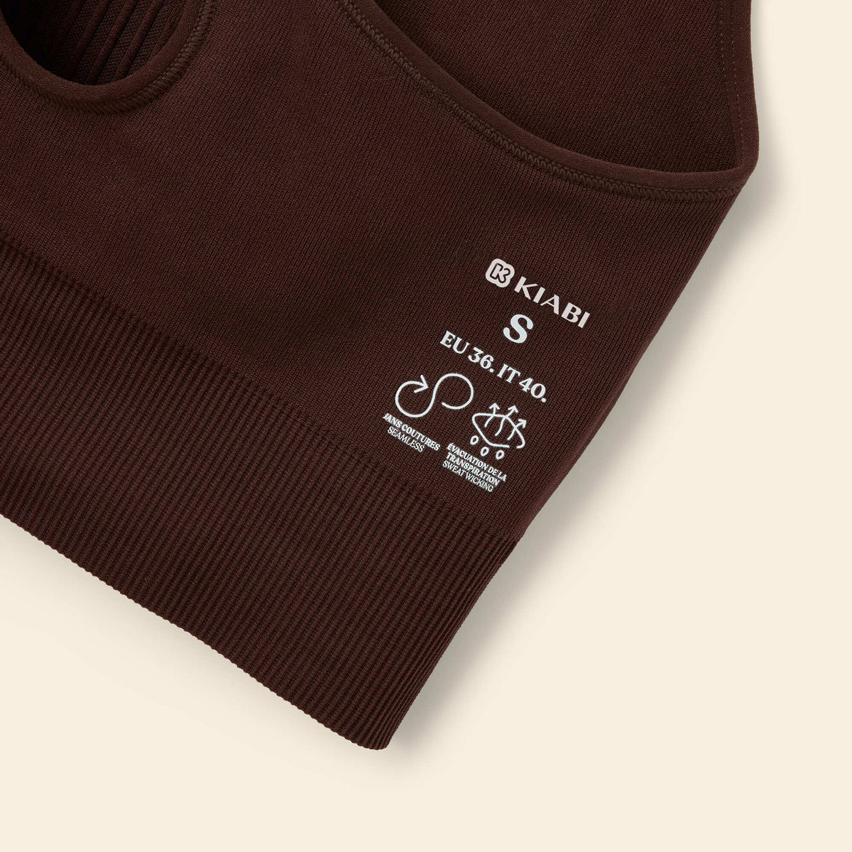Brassière de sport sans coutures MARRON