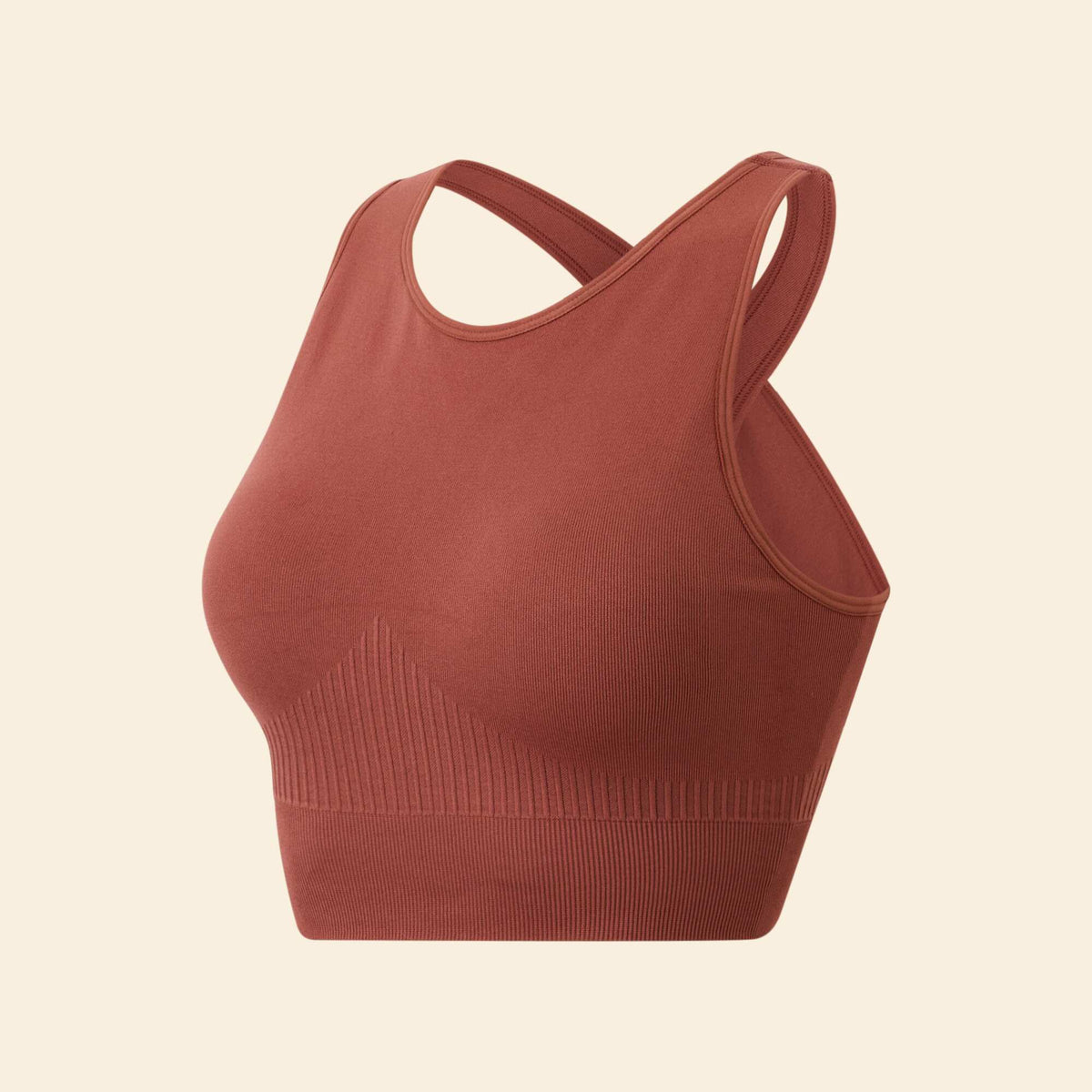 Brassière de sport sans coutures MARRON