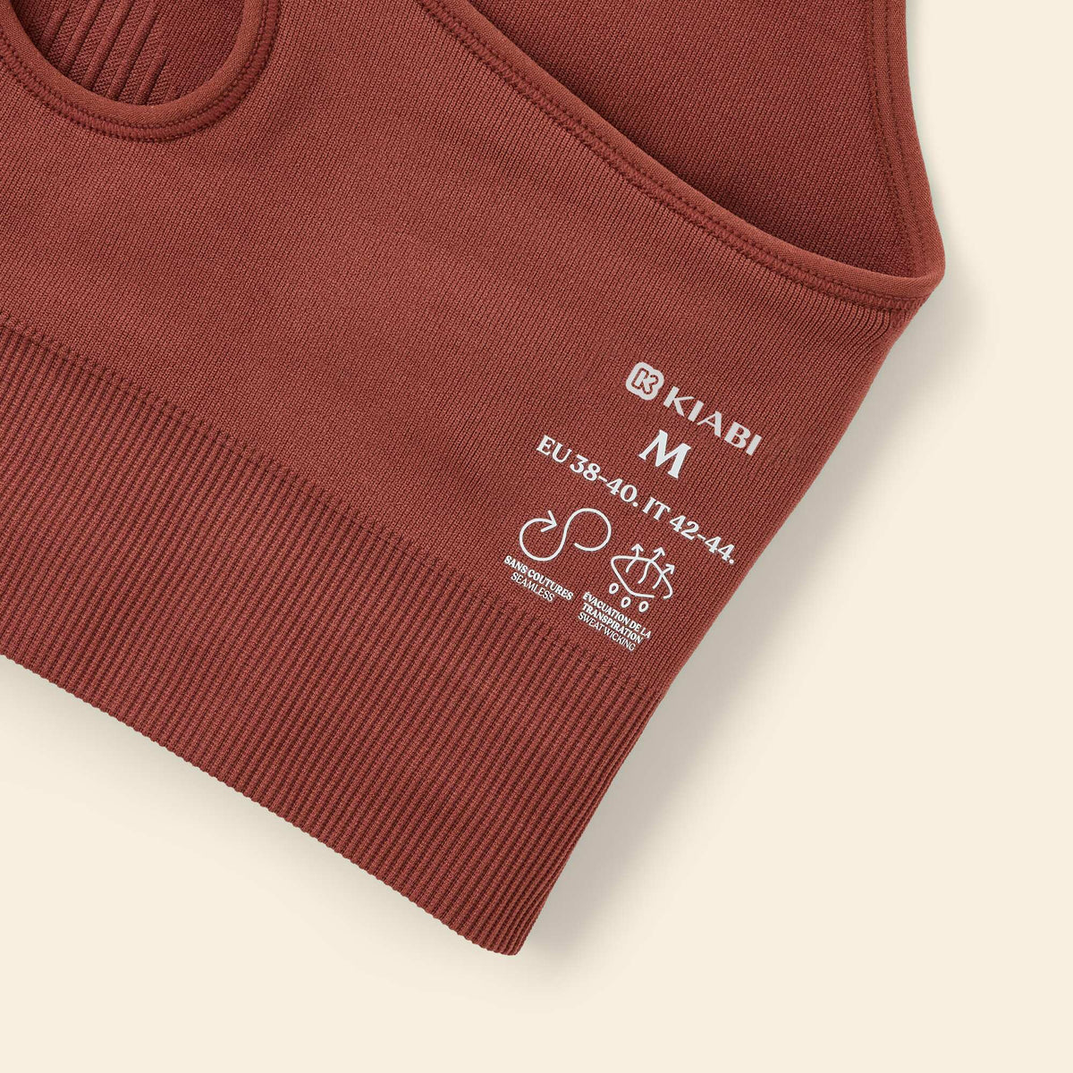Brassière de sport sans coutures MARRON