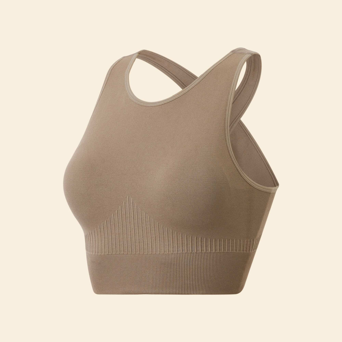 Brassière de sport sans coutures BEIGE