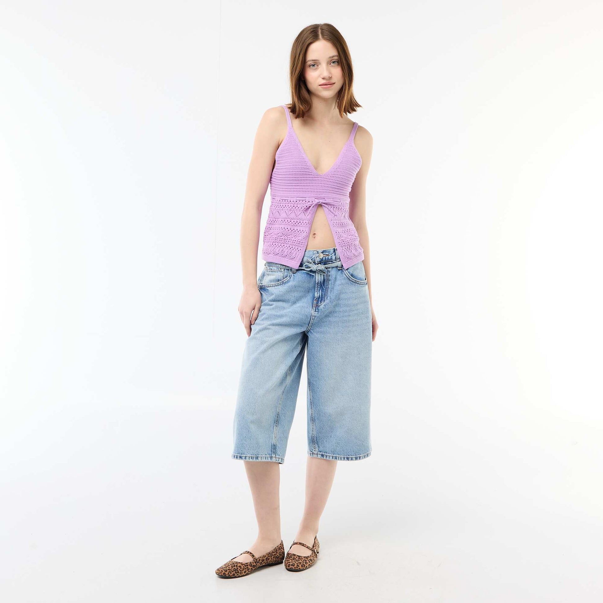 Crop top en crochet VIOLET