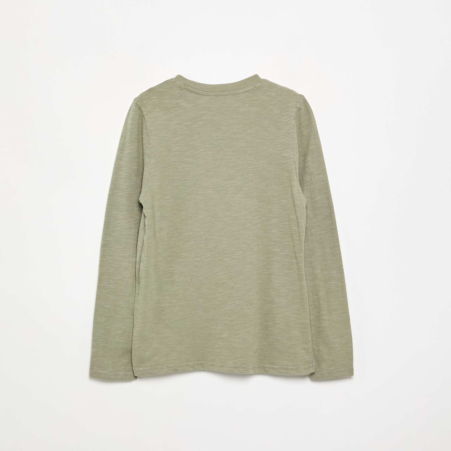 Tee-shirt basique col tunisien VERT