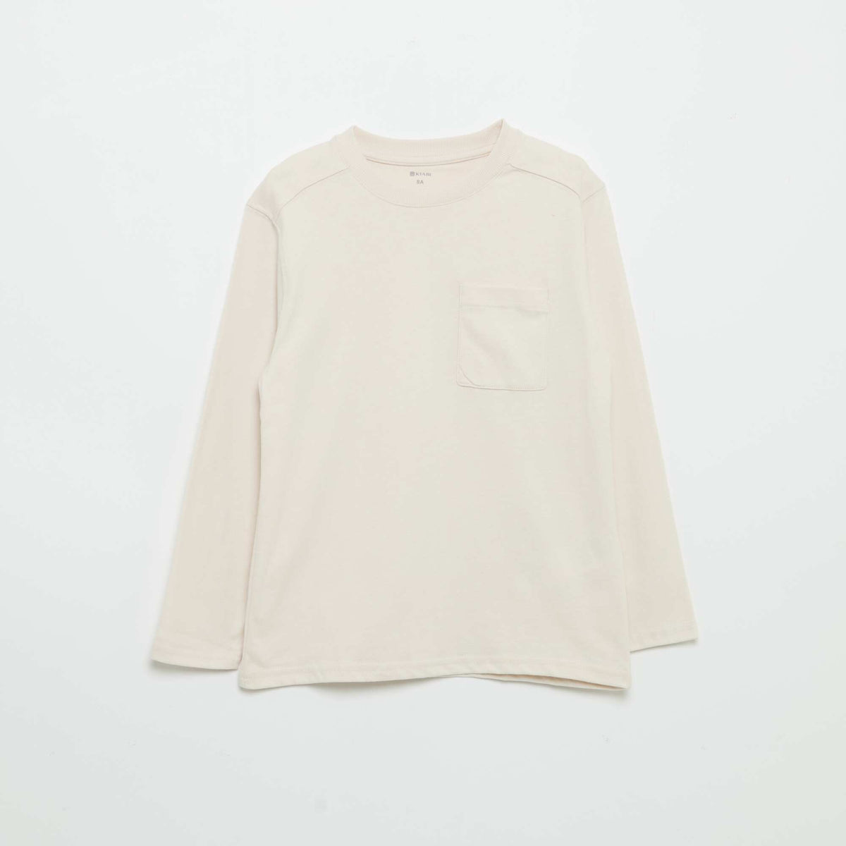 T-shirt en jersey manches longues BLANC