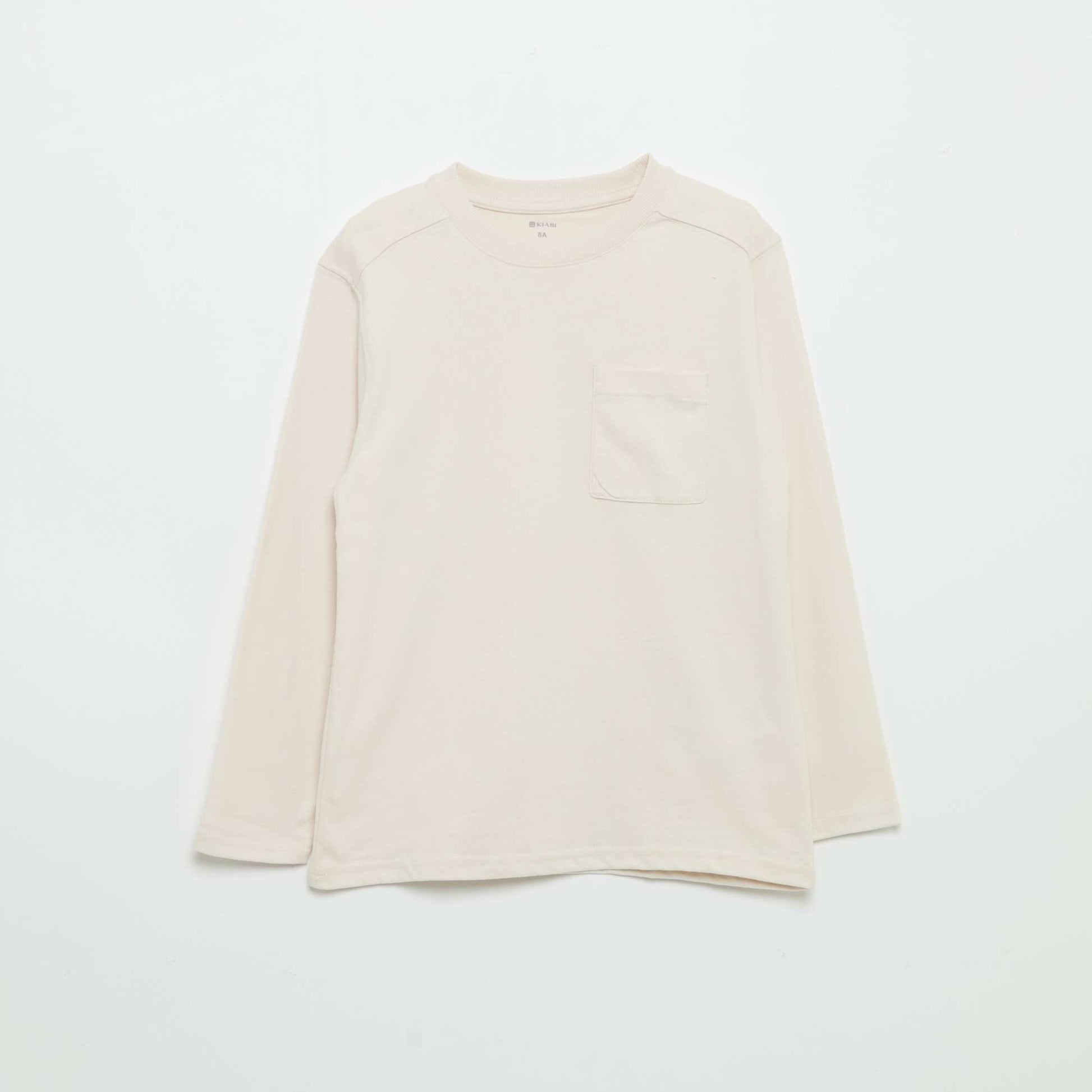 T-shirt en jersey manches longues BLANC