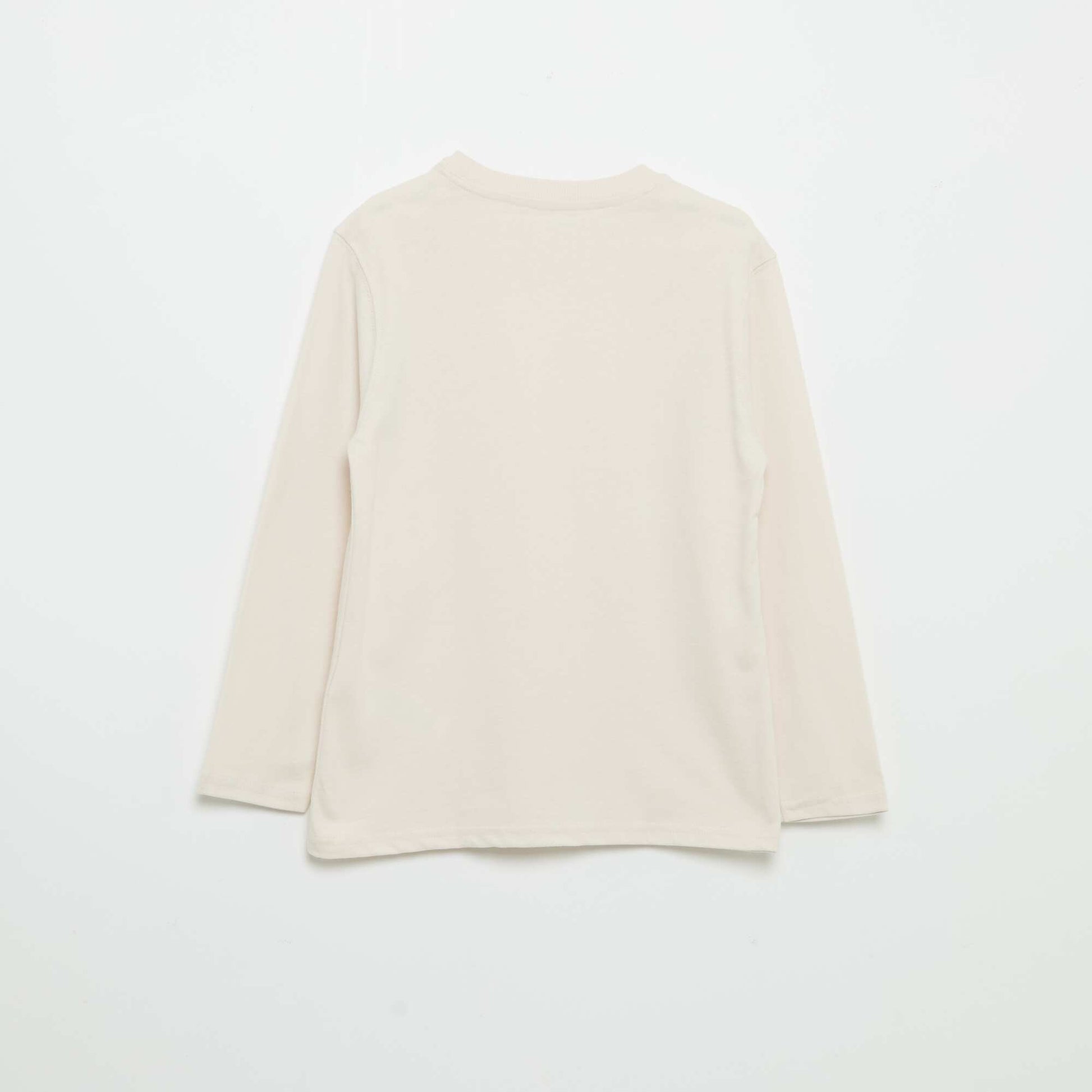 T-shirt en jersey manches longues BLANC