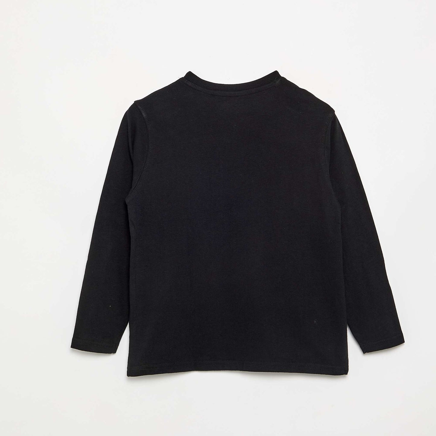 T-shirt en jersey manches longues NOIR