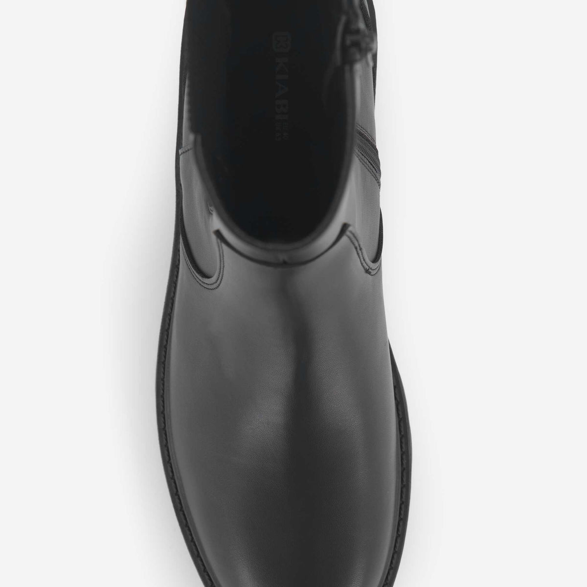 Boots talons plats NOIR