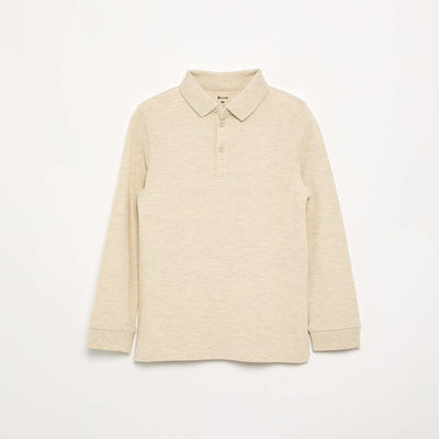 Polo à manches longues BEIGE