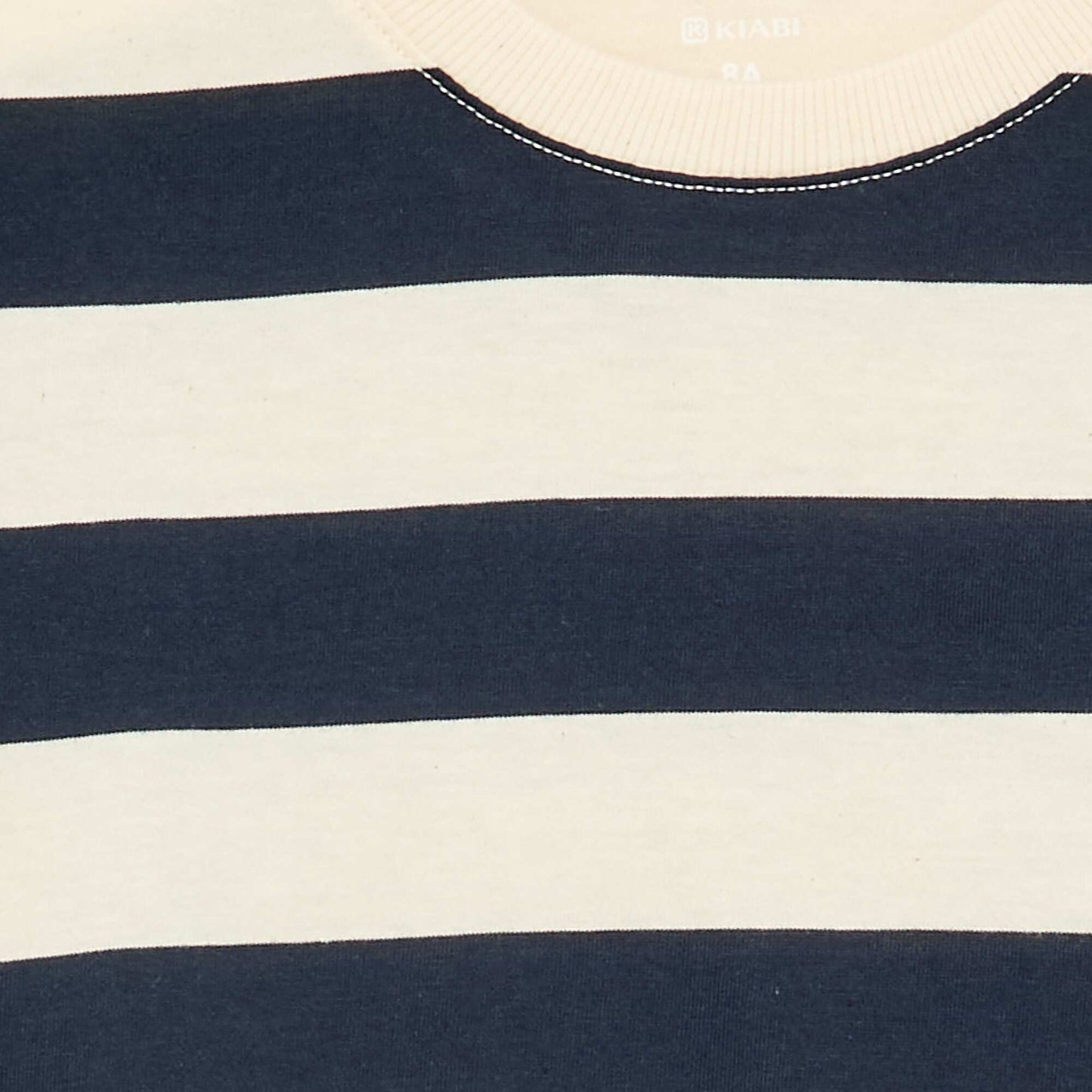 Tee-shirt en jersey à manches longues à rayures BLEU