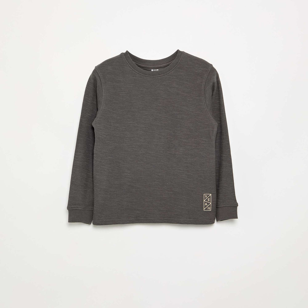 Pull uni à manches longues GRIS