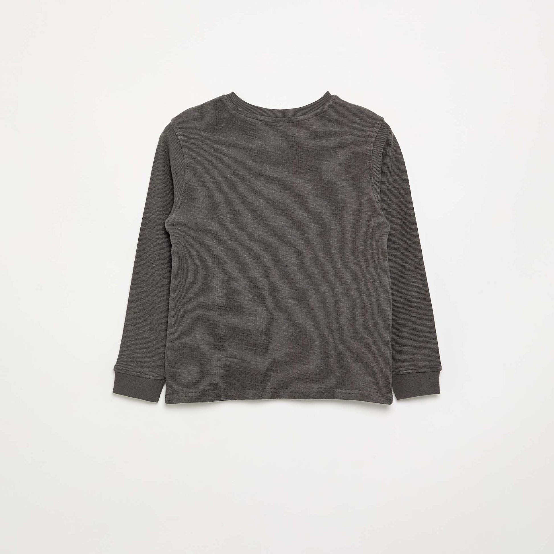 Pull uni à manches longues GRIS
