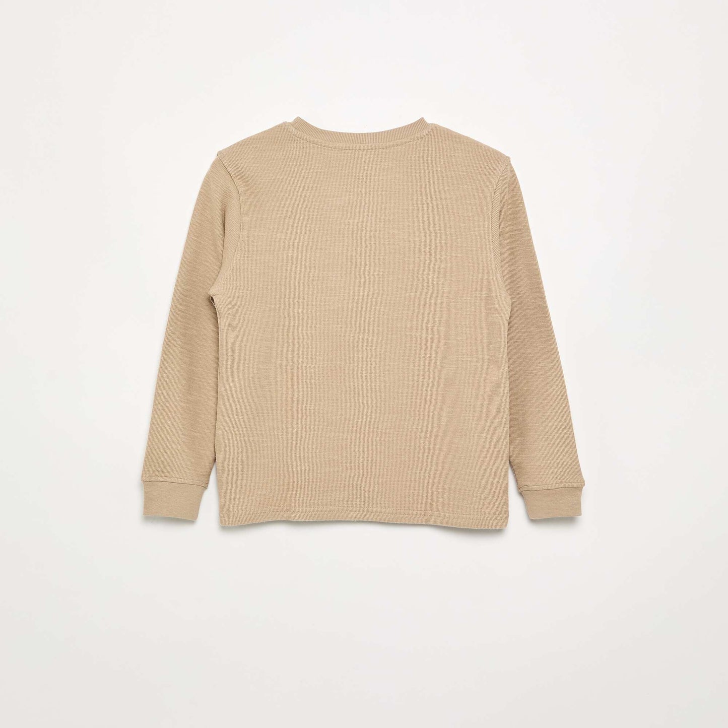 Pull uni à manches longues BEIGE