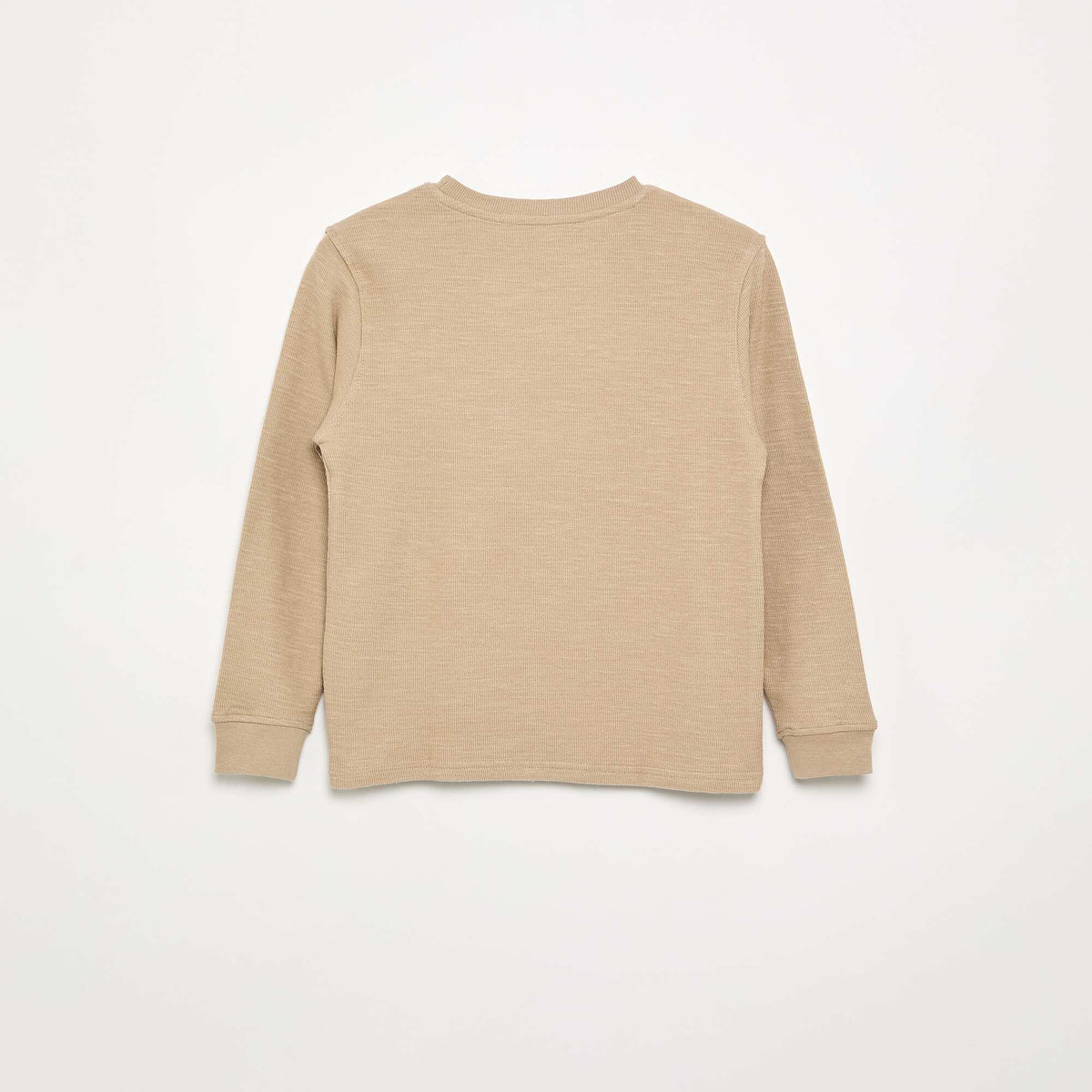 Pull uni à manches longues BEIGE