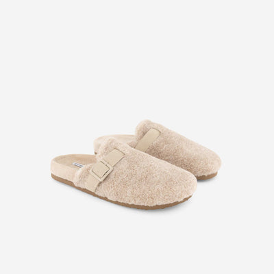 Chaussons sabots fourrés BEIGE