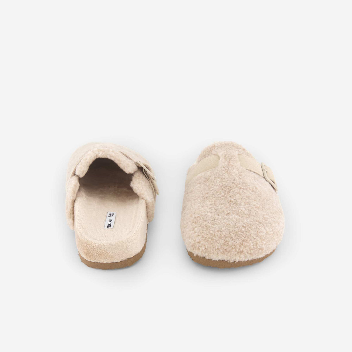Chaussons sabots fourrés BEIGE