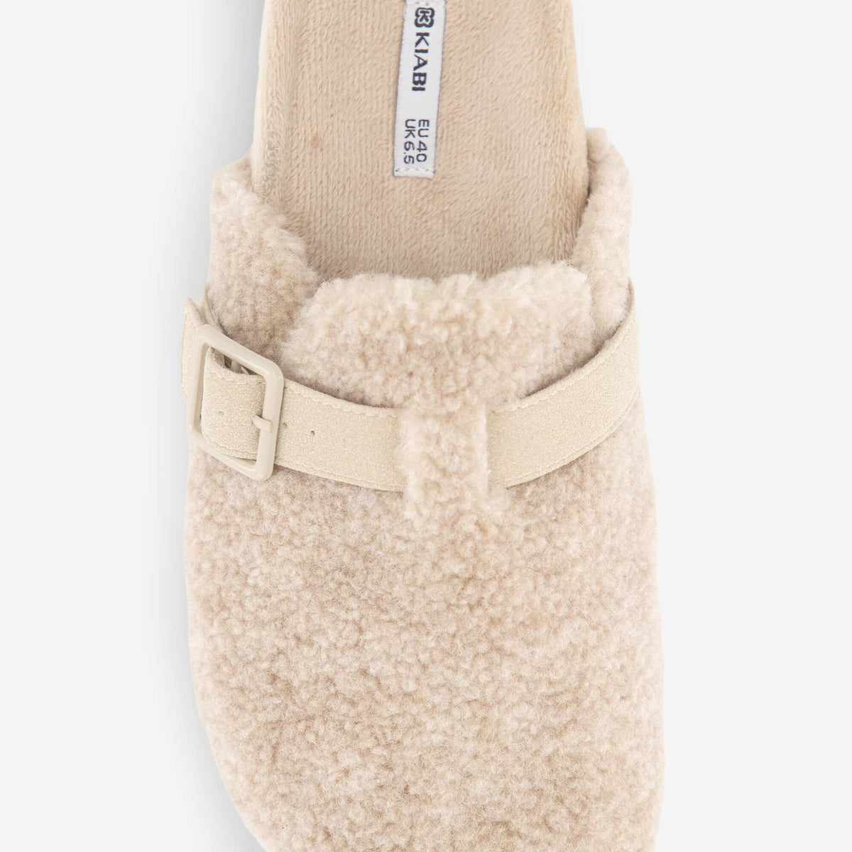 Chaussons sabots fourrés BEIGE