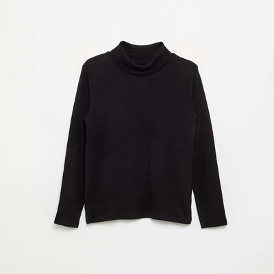 Sous-pull en maille côtelée NOIR