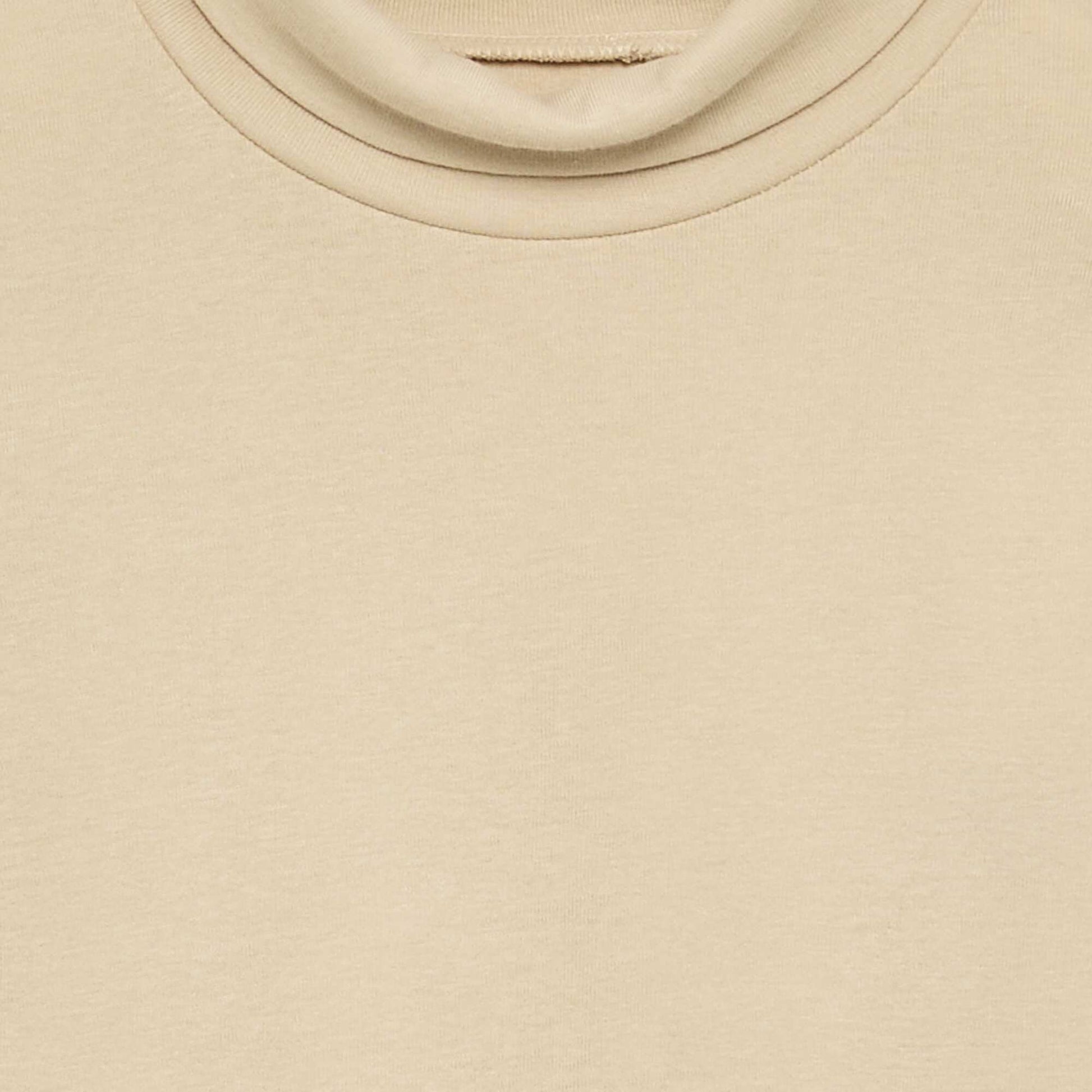Sous-pull en maille côtelée BEIGE