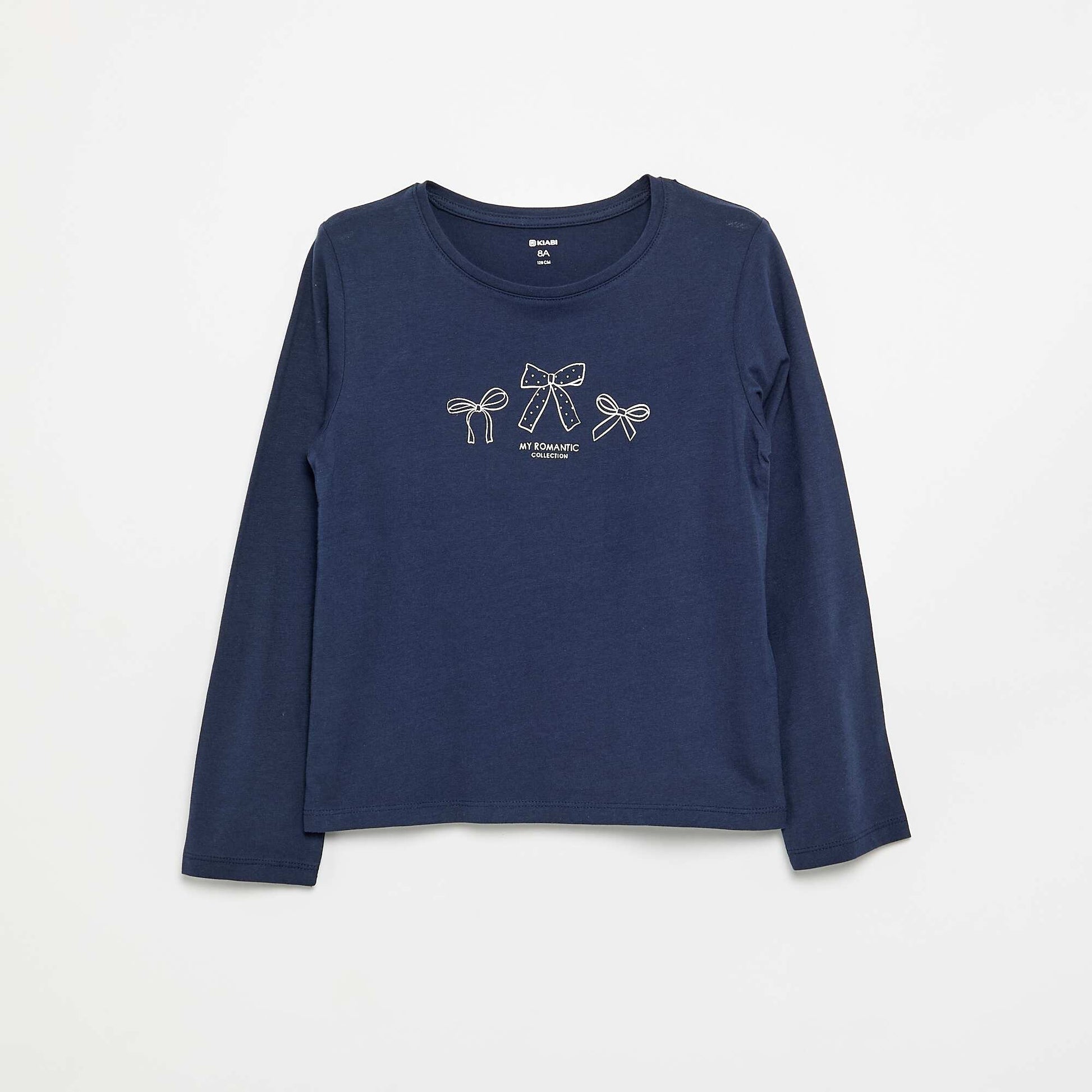T-shirt à manches longues BLEU