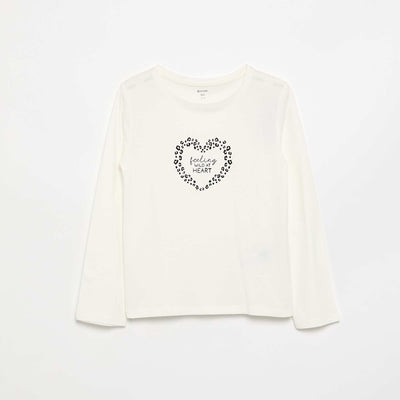 T-shirt à manches longues BLANC