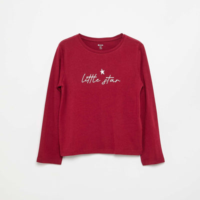 T-shirt à manches longues ROUGE