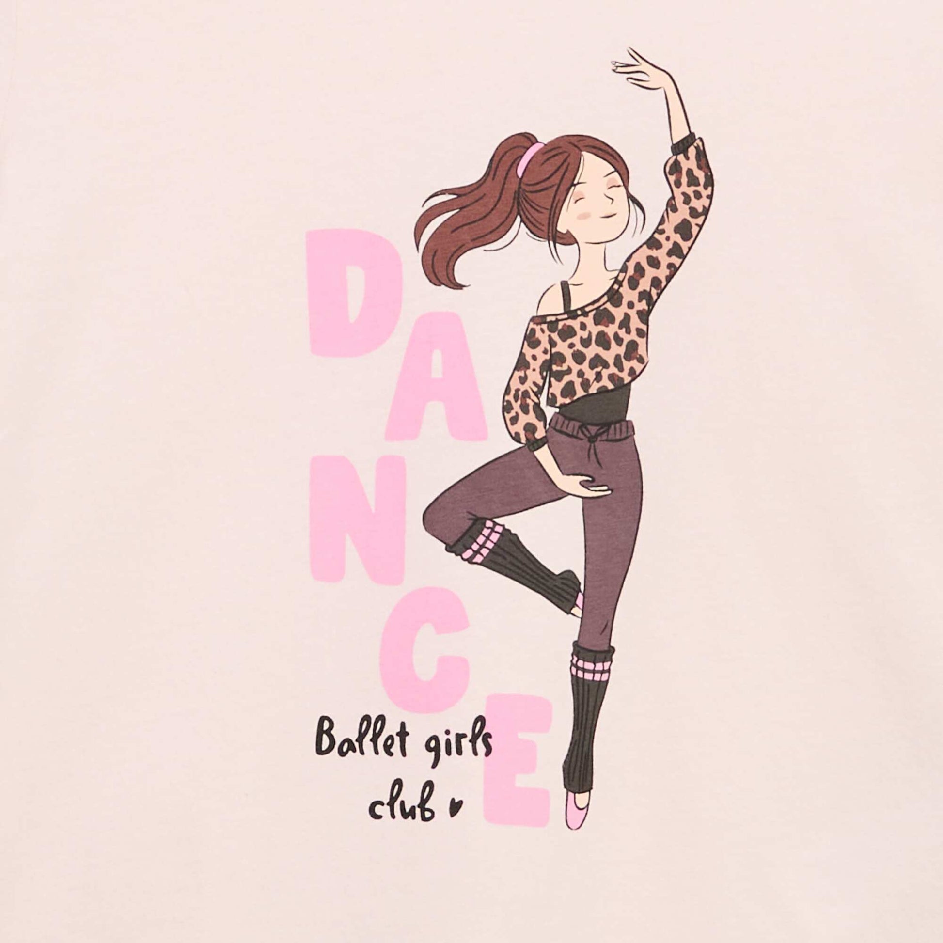 T-shirt à manches longues avec imprimé ROSE